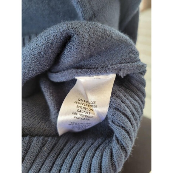 Tahari Blue/Green Pullover 1/4 Zip Sweater Size S - Picture 8 of 8